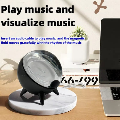 Elevate Your Space with the Portable Magnetic Fluid Pickup Lamp - A Music Companion and Stunning Desktop Decoration