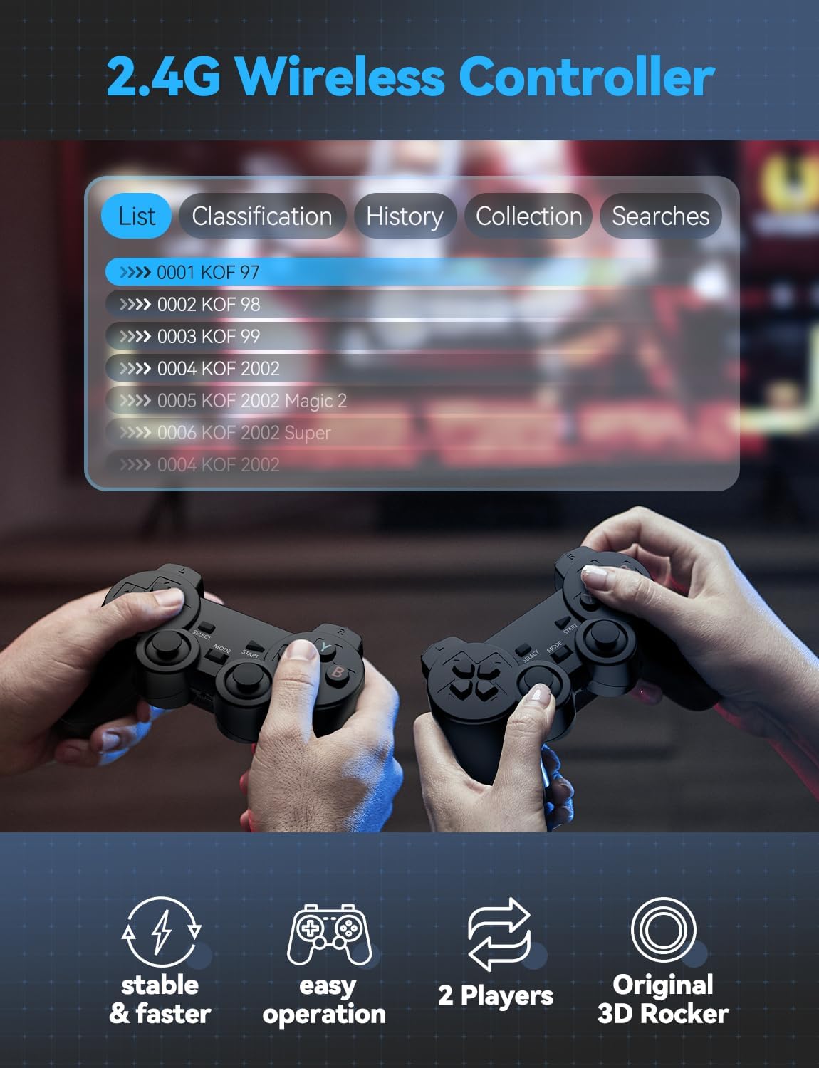 Ultimate Retro Gaming Console with 20000+ Built-In Games - 4K HDMI Classic Edition with Wireless Controllers for Endless Family Fun!