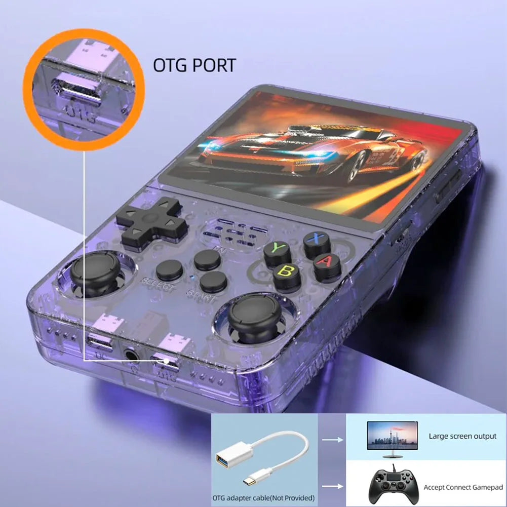 R36S Retro Handheld Game Console - 3.5 Inch IPS Screen, 20,000 Games, Portable Linux System