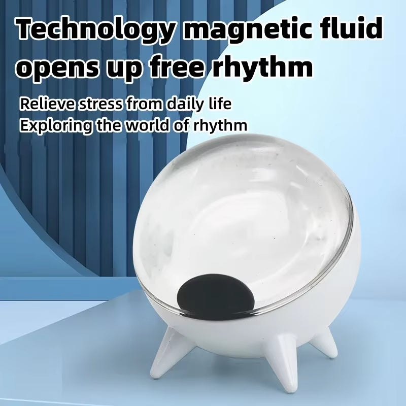 Elevate Your Space with the Portable Magnetic Fluid Pickup Lamp - A Music Companion and Stunning Desktop Decoration